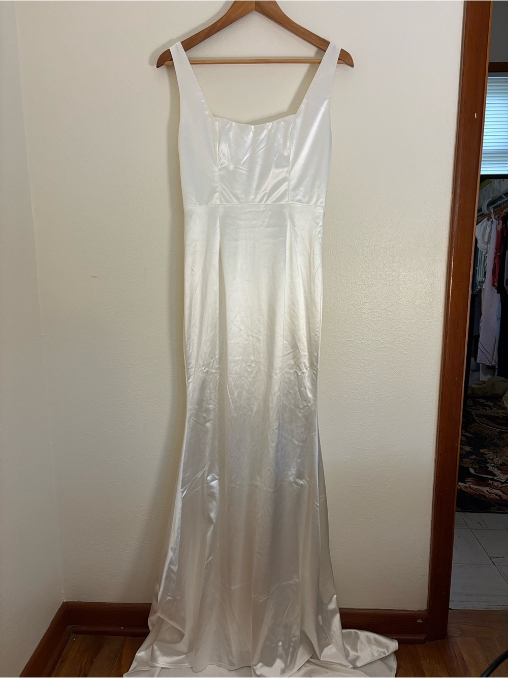 Lulu's Ivory Satin Bridal Slip Gown